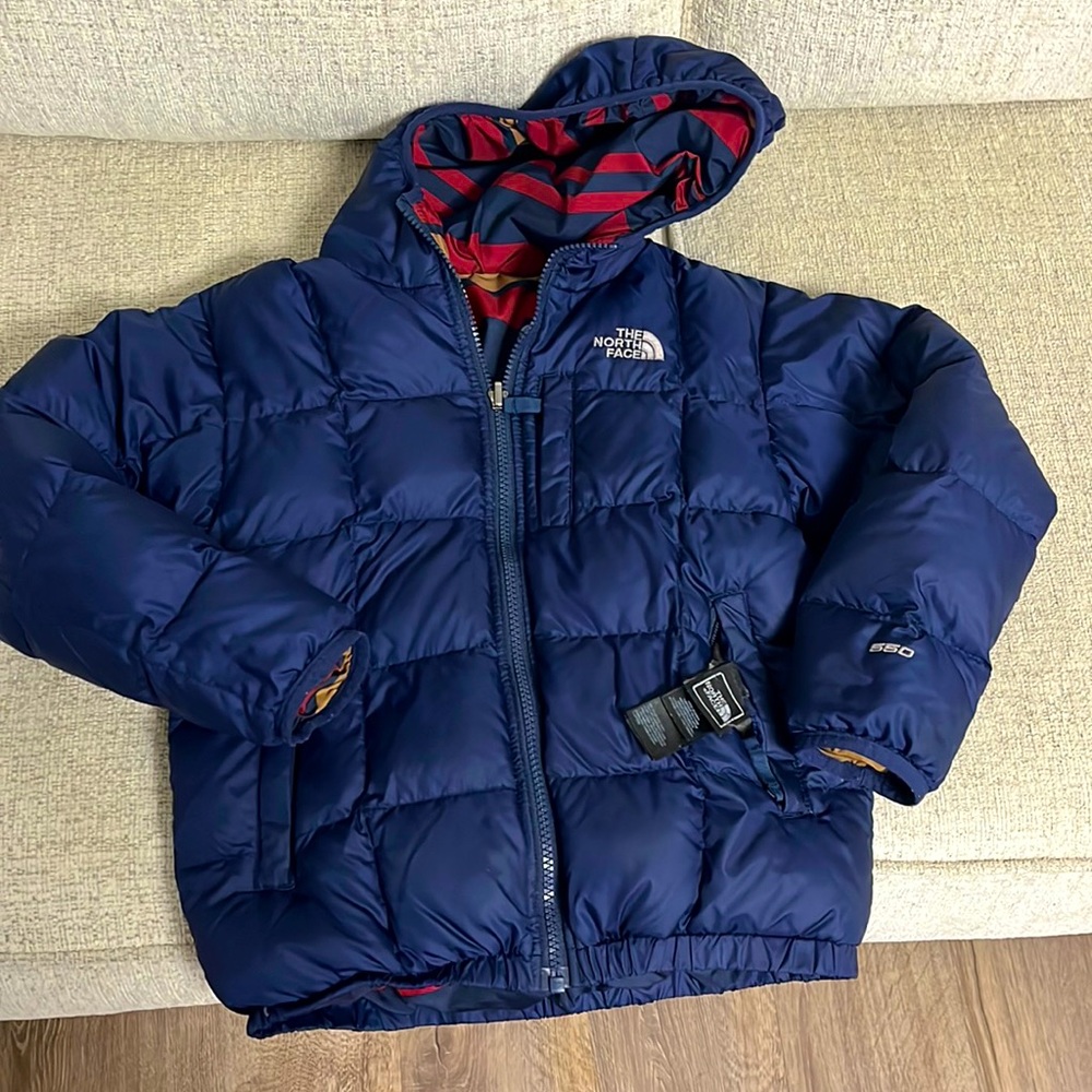 Boys Reversible North Face Jacket 550